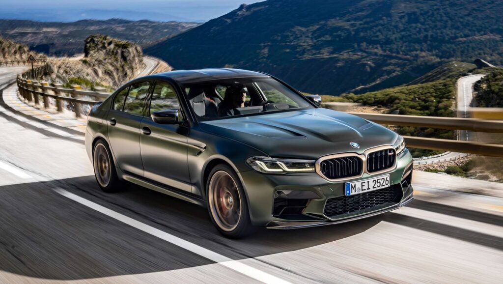 BMW -m5-cs-in-green-running