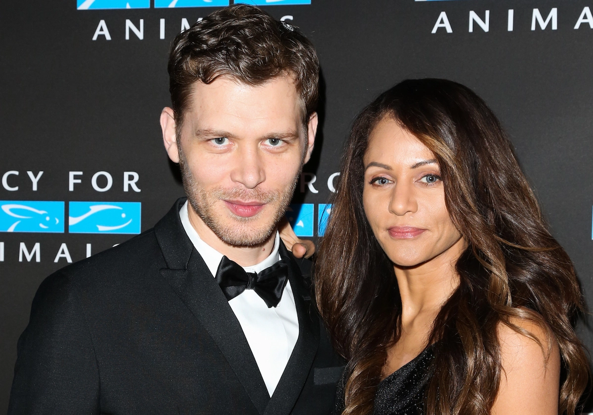 Joseph Morgan with her wife