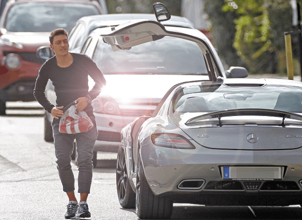 Mesut with his Mercedes-Benz SLS AMG