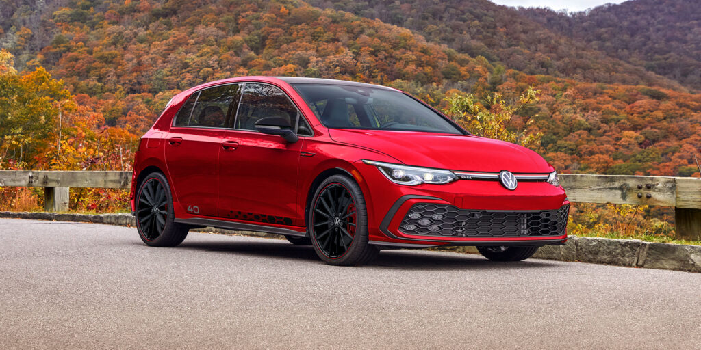 2023-volkswagen-golf-gti-in-red-front-angle-21motoring