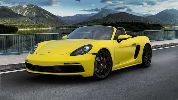 Porsche-718-boxster-yellow-front-angle