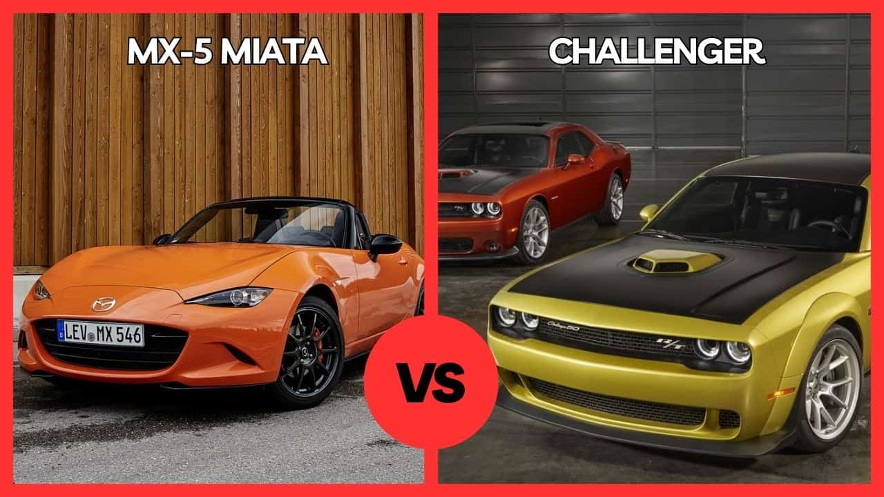 2024 Mazda MX-5 Miata vs Dodge Challenger