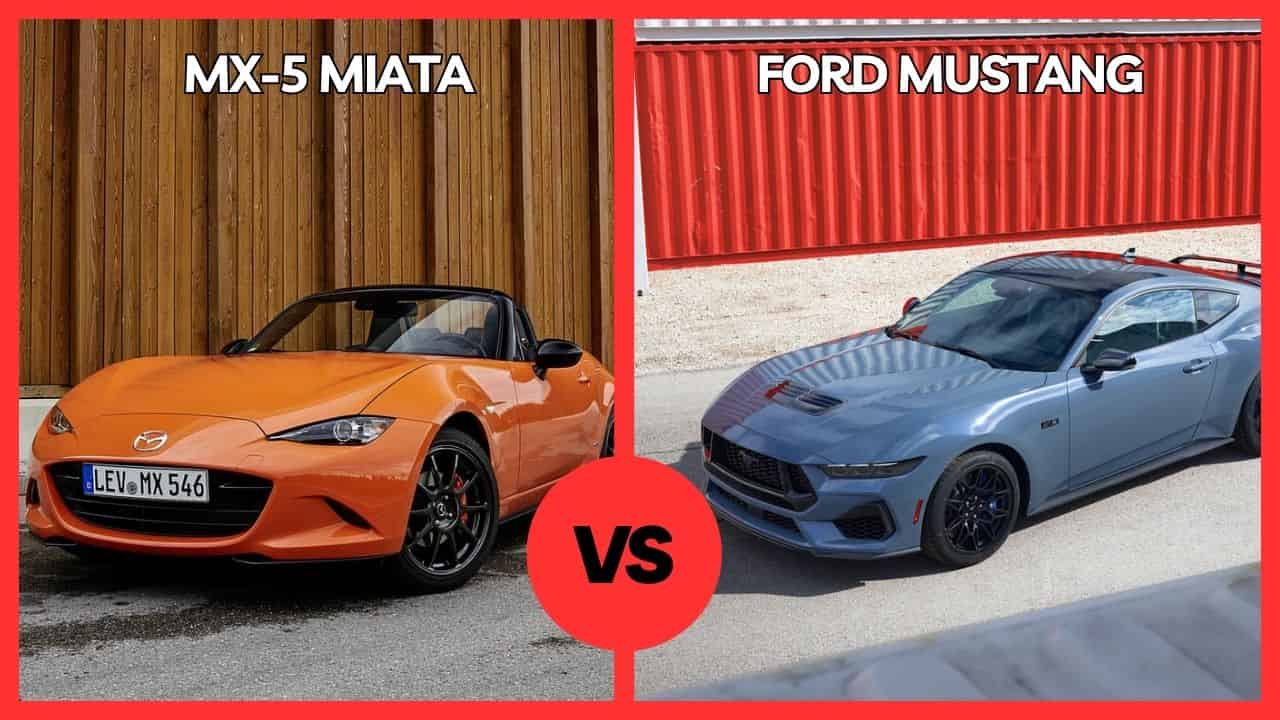 2024 Mazda MX-5 Miata vs Ford Mustang