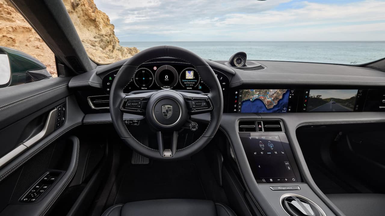 2024-porsche-taycan-interior-steering-and-dashboard
