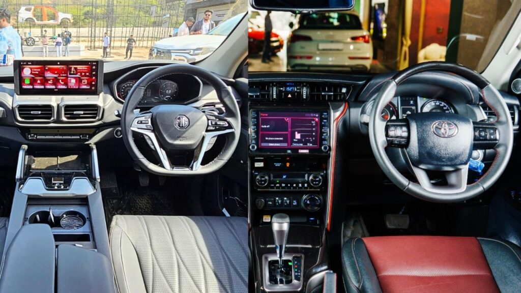 Toyota Fortuner Legender VS MG Majestor Interior